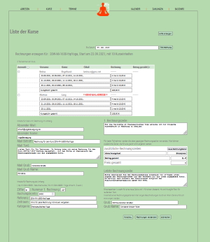 Kursteilnahmen abrechnen